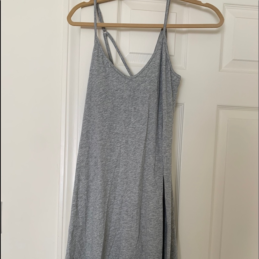 Skin grey slip with shelf bra
